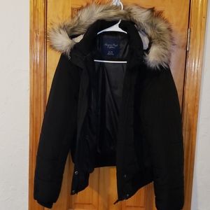 Puffy bomber jacket